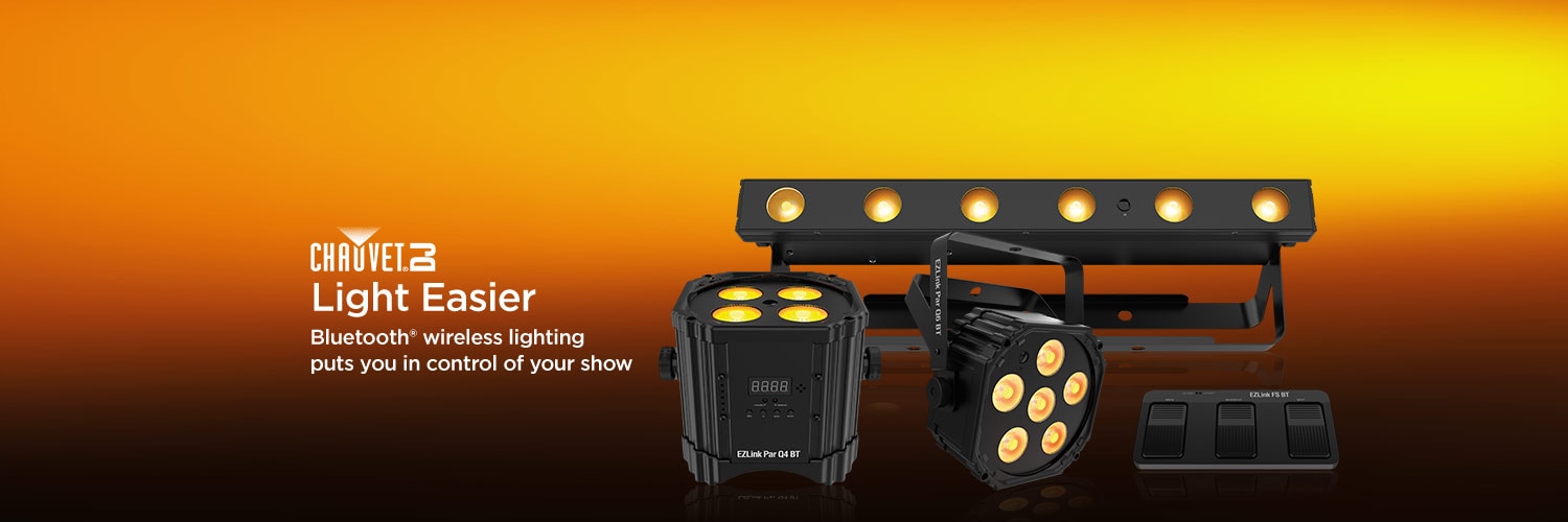 Chauvet DJ. Light Easier. Bluetooth wireless lighting puts you in control of your show.
