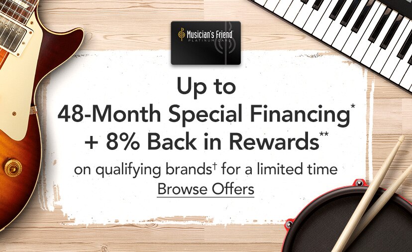 Up to 48 Month Special Financing, plus 8 percent back in rewards on qualifying brands for a limited time. Browse Offers.