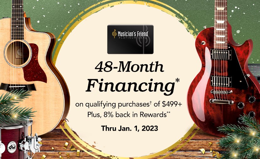 48 month financing on qualifying purchases of 499 plus dollars plus, 8 percent back in Rewards**. Thru January 1st, 2023.