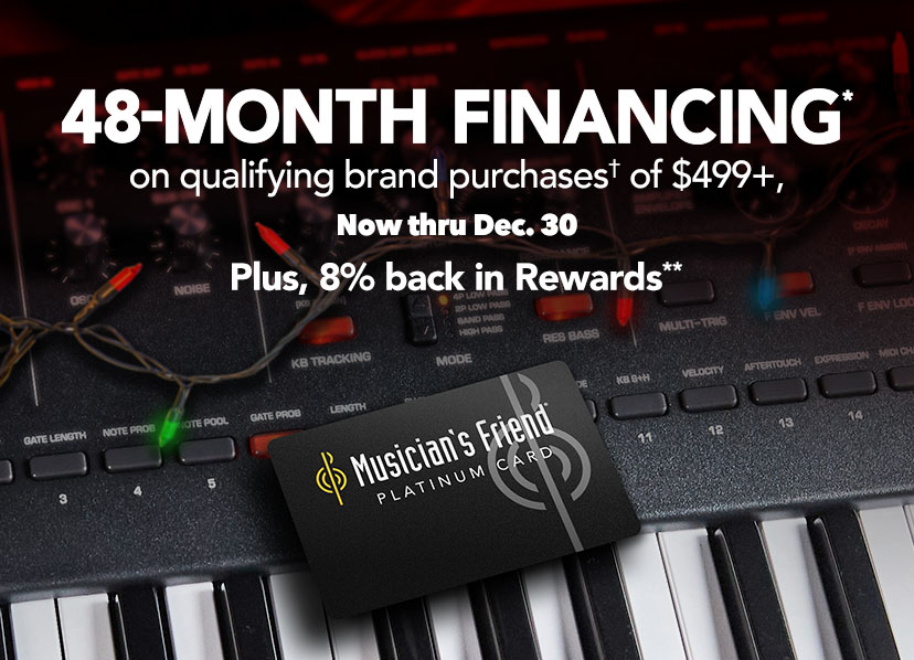 48-month financing on qualifying brand purchases of $499+, now thru Dec 30. Plus, 8% back in Rewards.