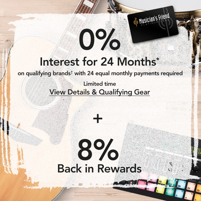 0% interest for 24 months* on select† Platinum Card purchases with 24 equal monthly payments required. Limited time. View details & qualifying gear