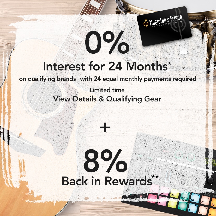 0% interest for 24 months* on select† Platinum Card purchases with 24 equal monthly payments required. Limited time. View details & qualifying gear.