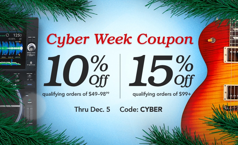 Cyber Week Coupon. 10% off qualifying orders of $49-98.99. 15% off qualifying orders of $99+. Code: CYBER. Shop now thru Dec. 5