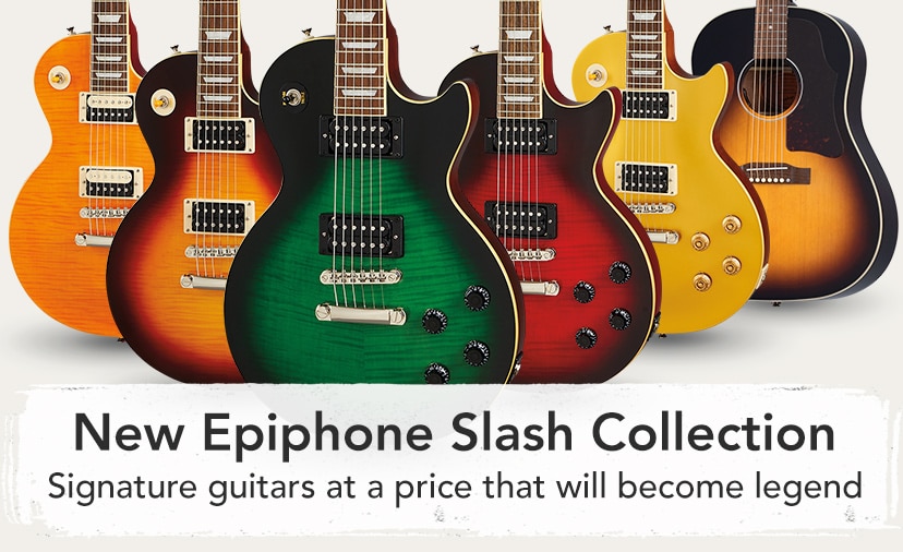 New Epiphone Slash Collection. Signature guitars at a price that will become legend. Shop Now