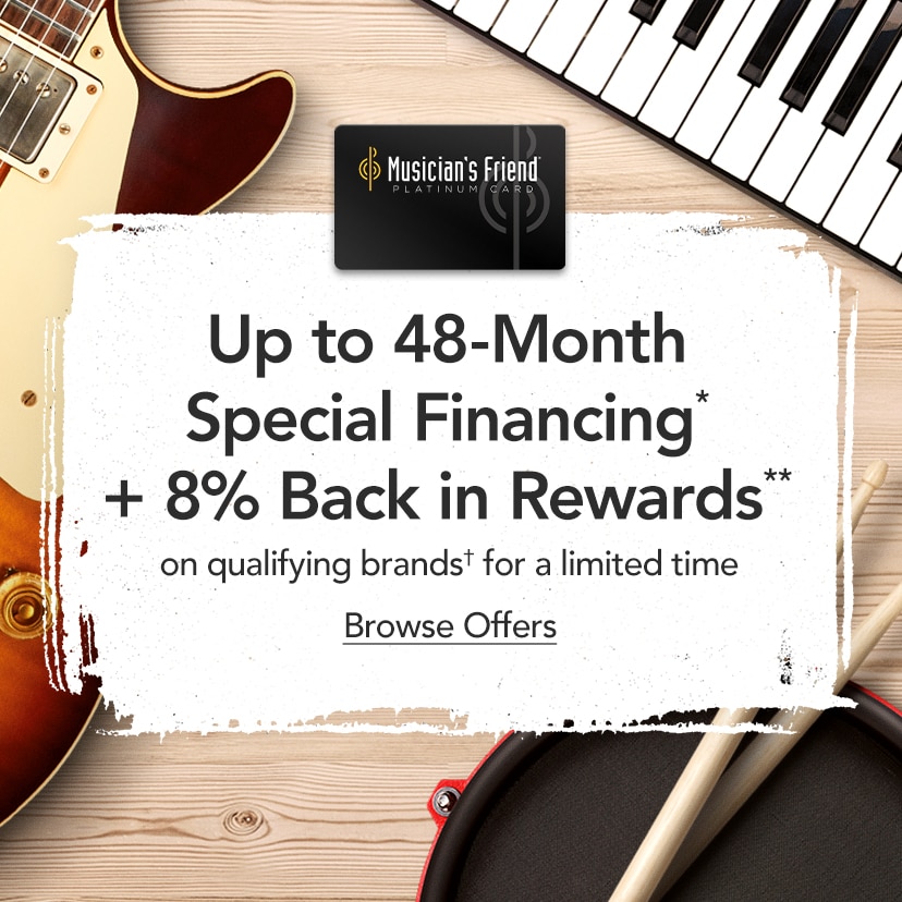 Up to 48-Month Special Financing* + 8% Back in Rewards** on qualifying brands† for a limited time. Browse Offers.