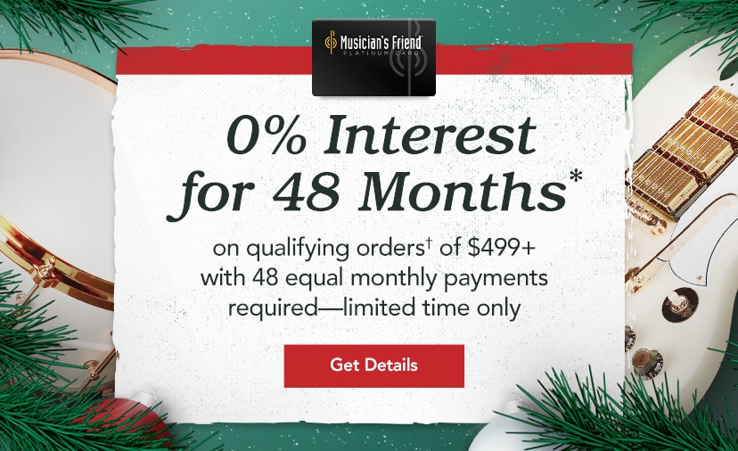 0% Interest for 48 Months on qualifying orders of $499+ with your Platinum Card. 48 equal monthly payments required. Limited time. Get details