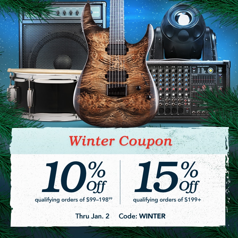 Winter Coupon. 10% off qualifying orders of $99-198.99. 15% off qualifying orders of $199+. Code: WINTER. Shop now thru Jan. 2