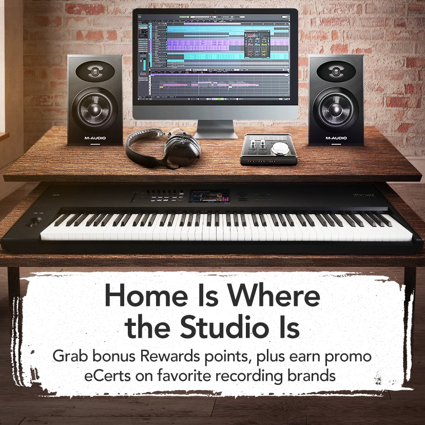 Home Is Where the Studio Is. Grab bonus Rewards points, plus earn promo eCerts on favorite recording brands. Shop Now