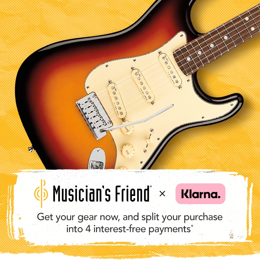 Musician's Friend x Klarna. Get your gear now, and split your purchase into 4 interest-free payments