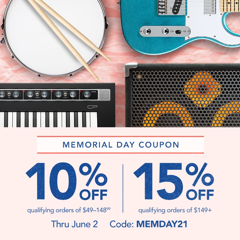 Memorial Day Coupon. 10% off qualifying orders of $49--148.99. 15% off qualifying orders of $149+. Code: MEMDAY21. Shop Now. Thru June 2