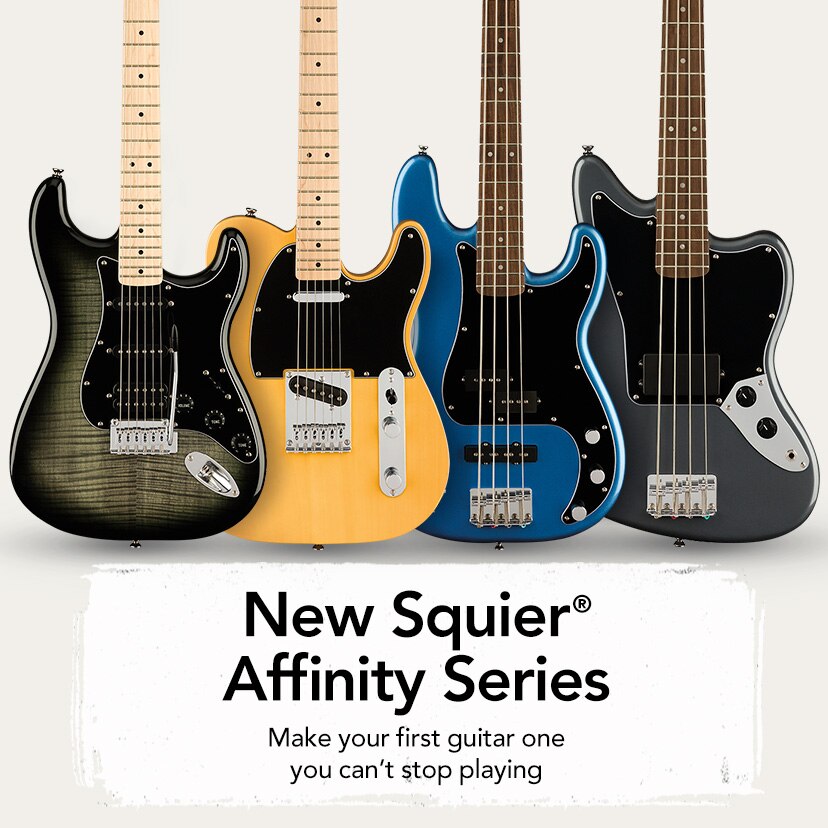 New Squier(r) Affinity Series. Make your first guitar one you can't stop playing. Shop Now