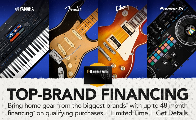 Top-Brand Financing. Bring home gear from the biggest brands† with up to 48-month financing* on qualifying purchases. Limited time. Get details