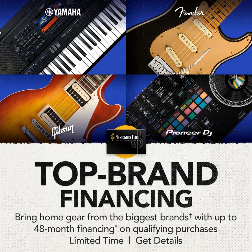 Top-Brand Financing. Bring home gear from the biggest brands† with up to 48-month financing* on qualifying purchases. Limited time. Get details