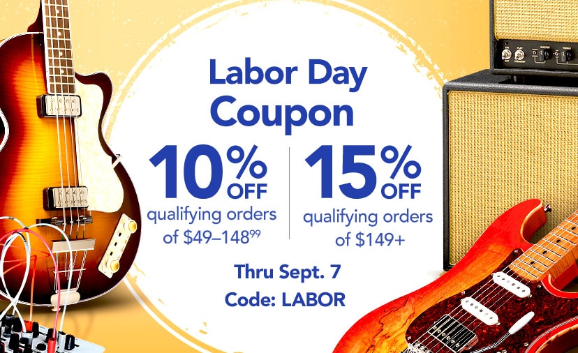 Labor Day Coupon. 10% off qualifying orders of $49-148.99. 15% off qualifying orders of $149+. Code: LABOR. Shop or call 877-560-3807 thru 9/7