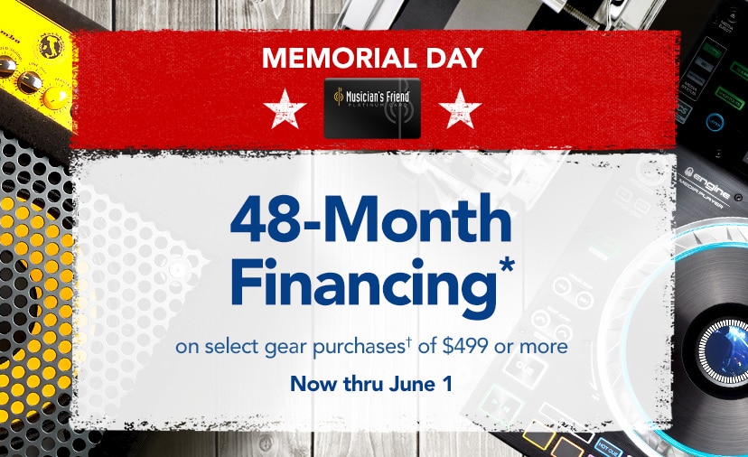 Memorial Day. Get 48-Month Financing* on select gear purchases† of $499 or more now thru June 1. Get Details