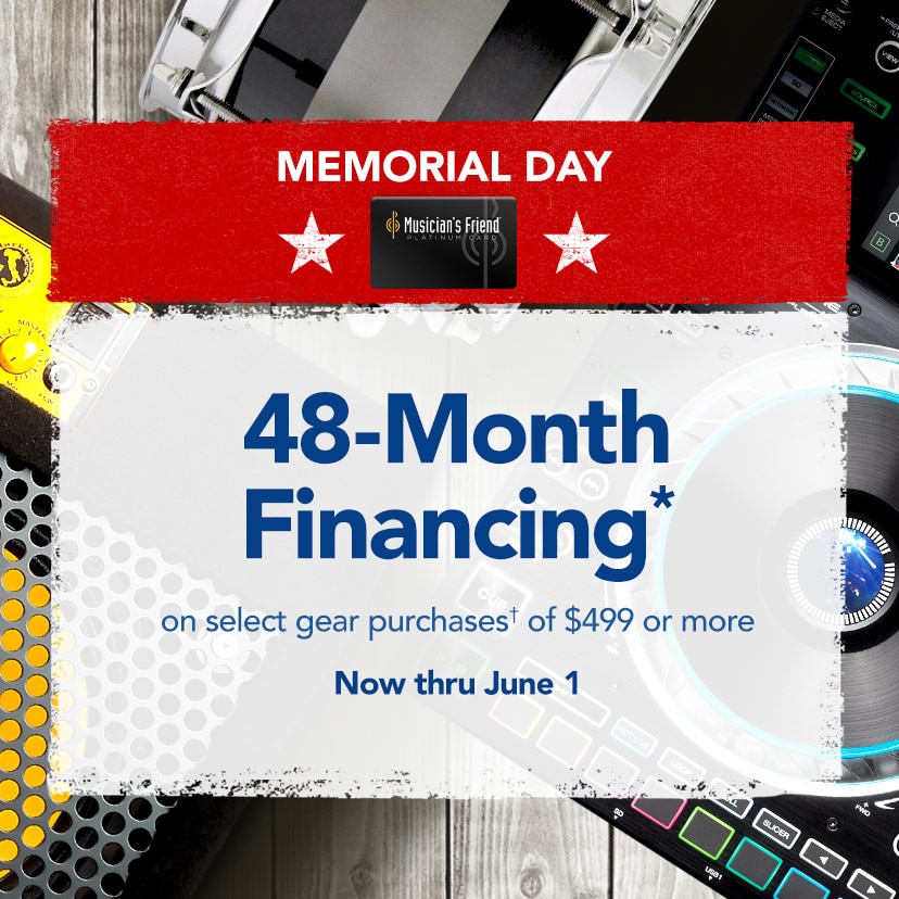 Memorial Day. Get 48-Month Financing* on select gear purchases† of $499 or more now thru June 1. Get Details.