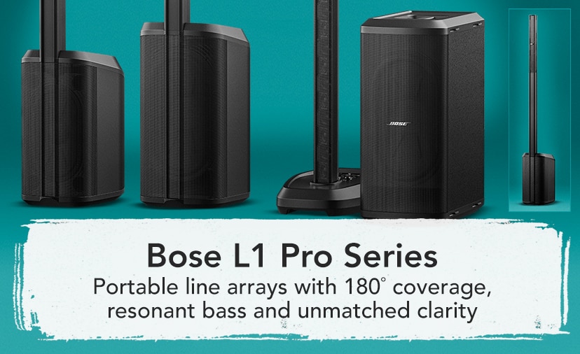 Bose L1 Pro Series. Portable line arrays with 180˚ coverage, thrumming bass and unmatched clarity. Shop Now