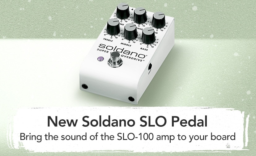 New Soldano SLO Pedal. Bring the iconic tone of the SLO-100 Super Lead Overdrive to your board. Shop Now