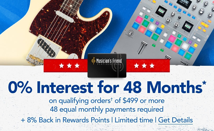 0% Interest for 48 Months* on qualifying orders† of $499+ 48 equal monthly payments required. + 8% back in rewards points. Limited time. Get details