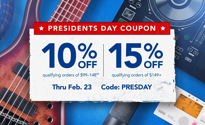 Presidents Day Coupon. 10% off qualifying orders of $99-148.99. 15% off qualifying orders of $149+. Code: PRESDAY. Shop now thru Feb. 23