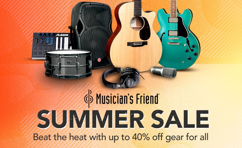 Musician’s Friend Summer Sale. Beat the heat with up to 40% off gear for all. Shop Now or Call 800-449-9128