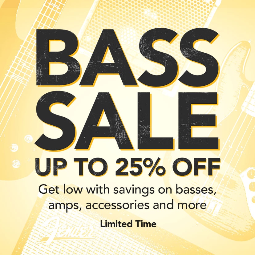 Bass Sale. Up to 25% Off. Get low with savings on basses, amps, accessories and more. Shop Now