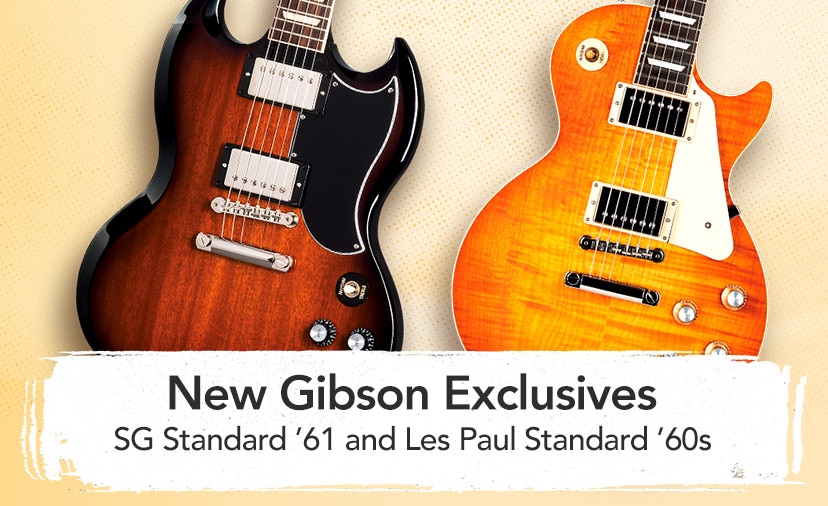 New Gibson Exclusives. Step into the '60s with SG and Les Paul Standards in limited-edition finishes. Shop Now