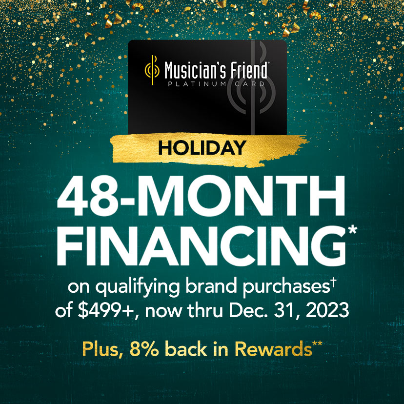 Holiday 48-month financing* on qualifying brand Platinum Card purchases† of $499+, now thru 12/31/23. Plus, 8% back in Rewards**. Get Details