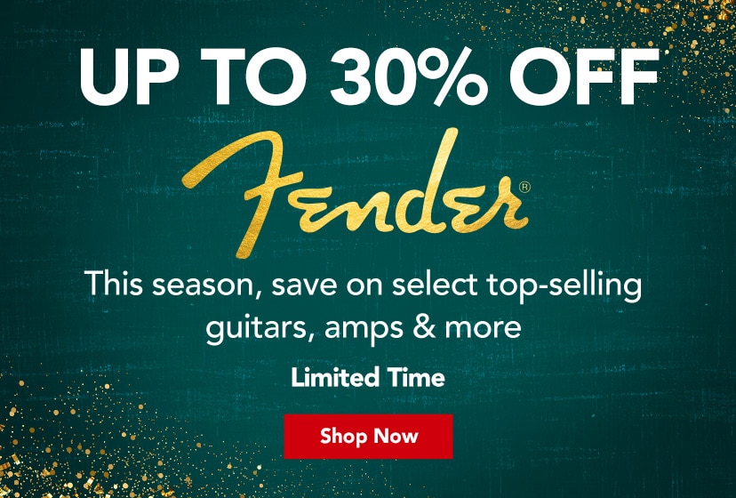 Holiday Deals. Up to 30% Off Fender(r). This season, save on select top-selling guitars, amps & more.. Limited Time. Shop Now