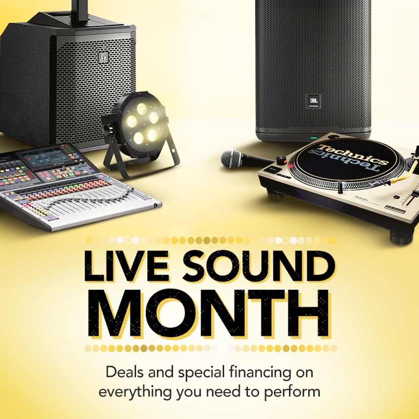 Live Sound Month. Deals and special financing on everything you need to perform. Shop Now