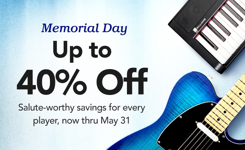 Memorial Day. Up to 40% Off. Salute-worthy savings for every player, now thru May 31. Shop now