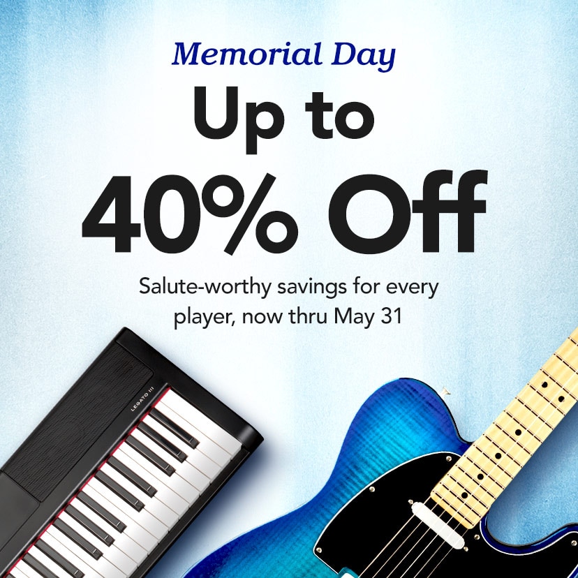 Memorial Day. Up to 40% Off. Salute-worthy savings for every player, now thru May 31. Shop now