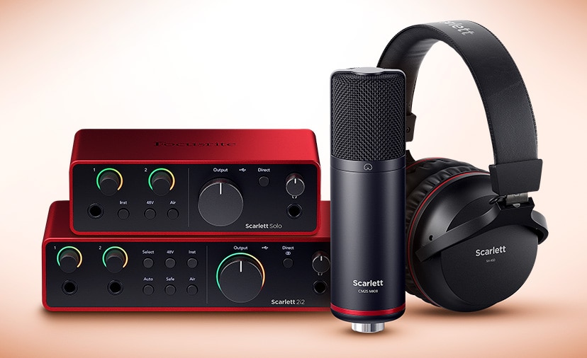 New Focusrite Scarlett (Gen 4). The iconic interfaces now include auto-gain and clip-safe modes, plus loopback functionality. Shop Now