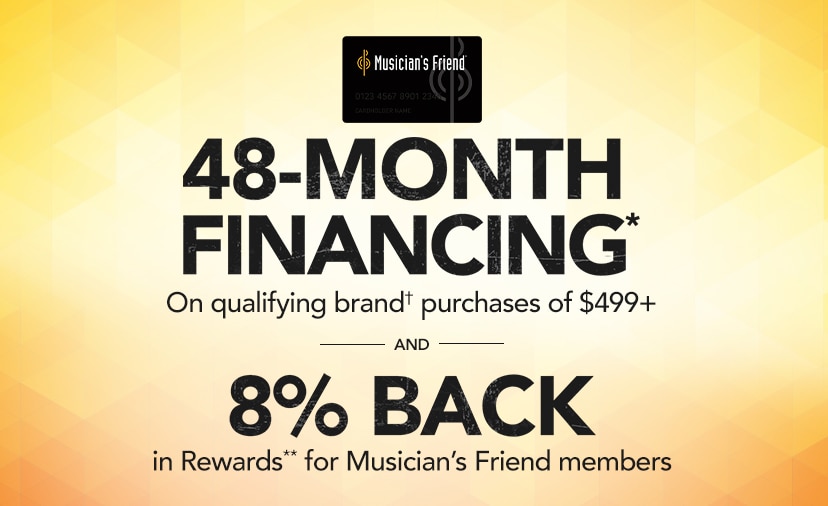 48-month financing. On qualifying brand purchases of $499+. Now thru March 24. 8% back in Rewards for MF members. Get details