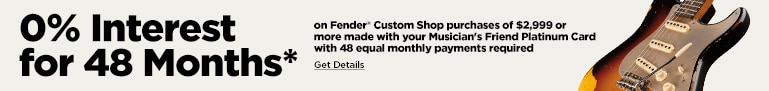 0% 48 Months Fender Custom Financing