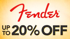 Fender Up twenty percent Off. Make some serious noise with deals, discounts and special financing on select gear. Thru Aug. eighteen. Shop Now.