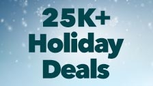 twenty-five thousand plus holiday deals. Up to fifty percent off. Save on gifts for all musicians