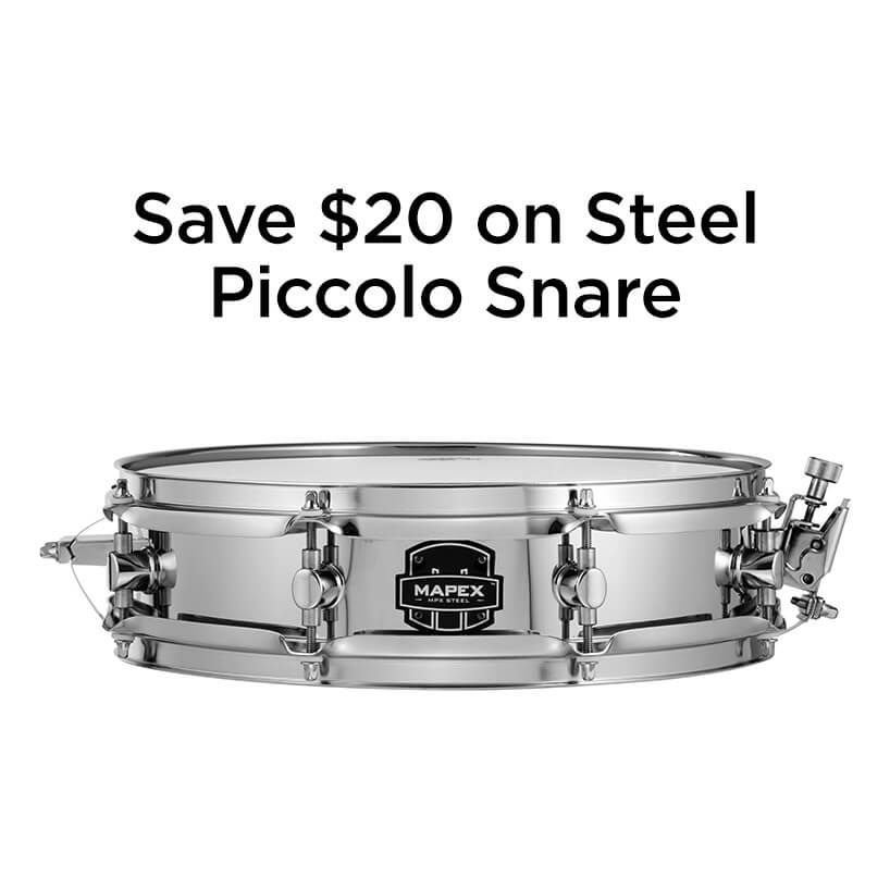 save twenty dollars on steel piccolo snare