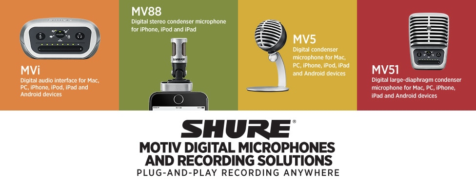 Shure Motiv Mv51 Large-diaphragm Condenser Microphone For Mac