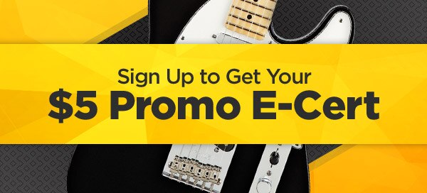 Sign up and get your $5 promo e cert