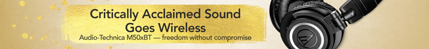 Critically Acclaimed Sound Goes Wireless. Audio Technica M50xB.T. Freedom without compromise.