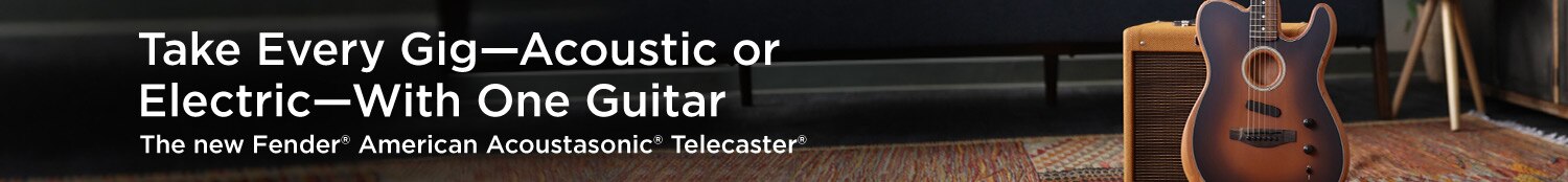 Take every gig - acoustic or electric - with one guitar The new Fender American Acoustasonic Telecaster