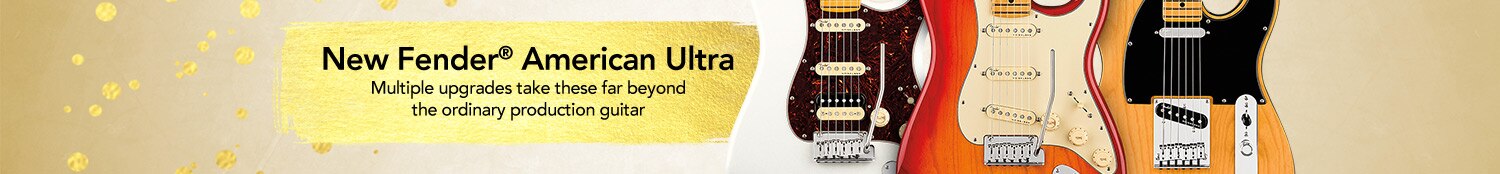 New Fender American Ultra. Multiple upgrades take these far beyond the ordinary production guitar.