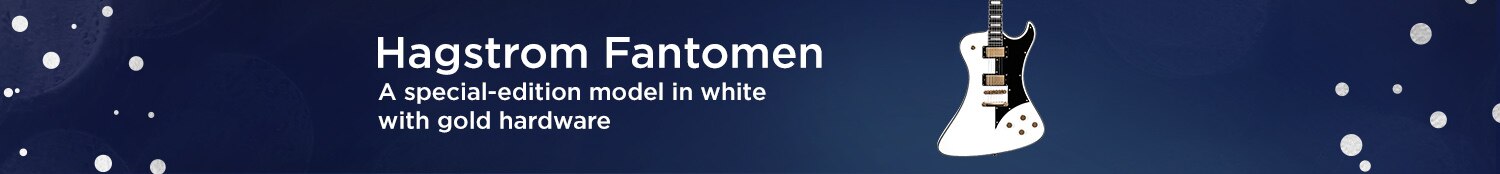 Hagstrom Fantomen. A special-edition model in white with gold hardware.