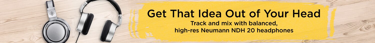 Get That Idea Out of Your Head. Track and mix with balanced, high-res Neumann N.D.H. 20 headphones.