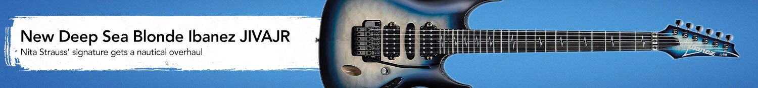 New Deep Seas Blonde Ibanez J.I.V.A.J.R. Nita Strauss' signature gets a nautical overhaul