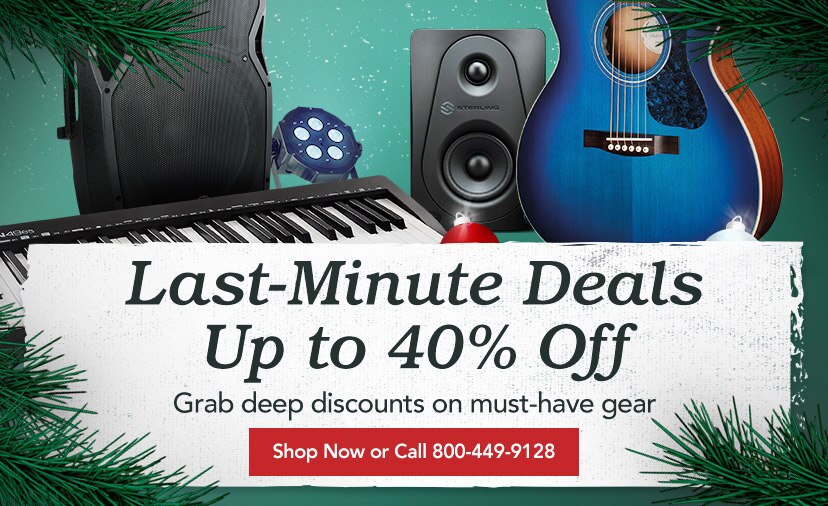 Last-Minute Deals Up to Forty Percent Off. Grab deep discounts on must-have gear for the holidays. Shop now or call eight hundred four four nine nine one two eight