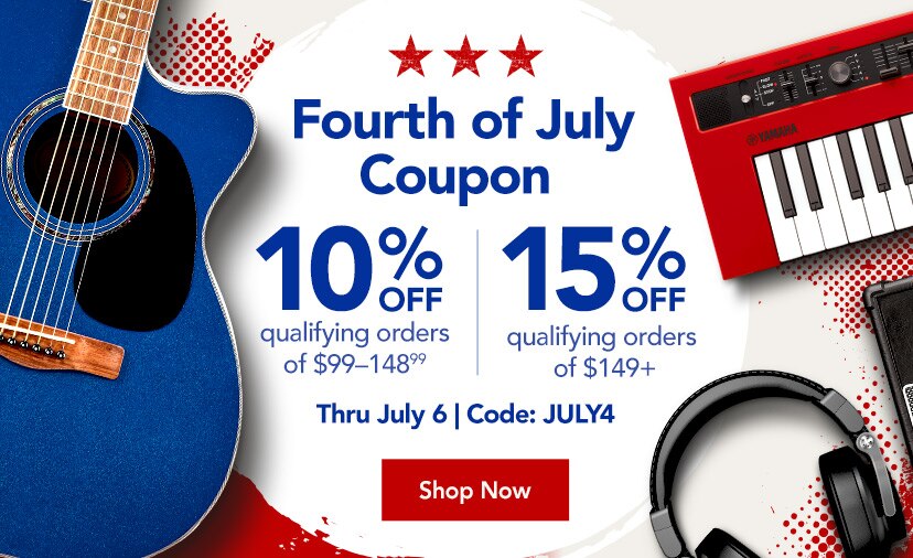 Fourth of July Coupon. 10% off qualifying orders of $99–14899. 15% off qualifying orders of $149+. Code: JULY4. Shop or call 800-449-9128 thru 7/6