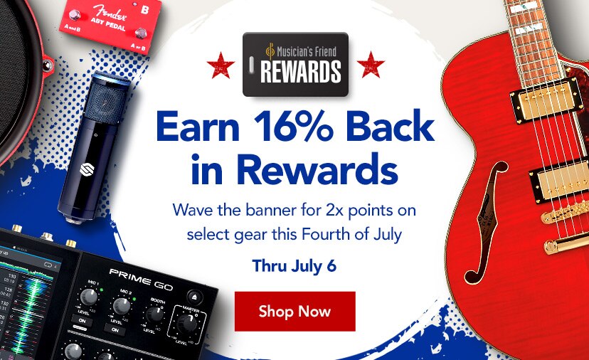 Earn 16% Back in Rewards. Wave the banner for 2x points on select gear this Fourth of July
Thru July 6. Shop Now