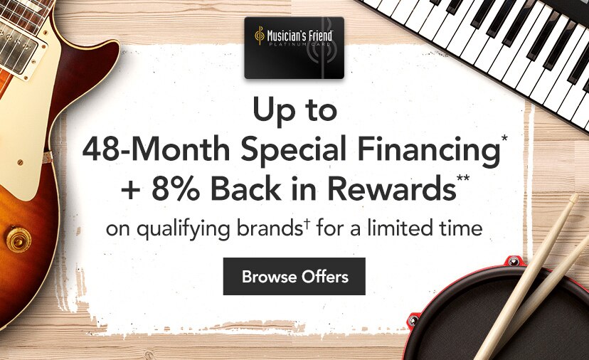 Up to 48-Month Special Financing + 8 percent Back in Rewards** on qualifying brands† for a limited time. Browse Offers